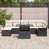 vidaXL Set Divano da Giardino con cuscino 8 pcs Nero Poly Rattan