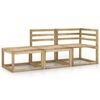 vidaXL Set Divani da Giardino 3 pz in Legno di Pino Impregnato Verde