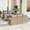 vidaXL Set Divano da Giardino con cuscino 6 pcs Beige e Grigio Chiaro