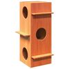 vidaXL Cuccia per Gatti Marrone Cera 43x43x90cm Legno Massello di Pino