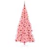 vidaXL Albero di Natale con 300 LED con supporto Rosa 210 cm PVC
