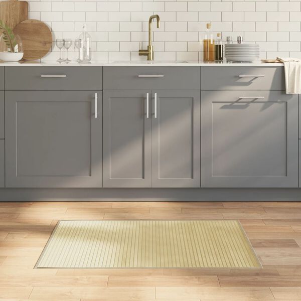 vidaXL Tappeto Rettangolare Naturale Chiaro 60x100 cm in Bamb&ugrave;