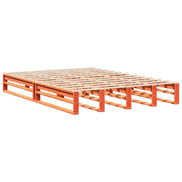 vidaXL Letto senza Materasso Marrone Cera 150x200 cm in Legno di Pino