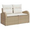 vidaXL Set Divano da Giardino 6 pcs Beige Poly Rattan