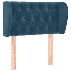 vidaXL Testiera ad Orecchio Blu Scuro 83x23x78/88 cm in Velluto