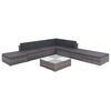 vidaXL Set Divani da Giardino 8 pz con Cuscini in Polyrattan Grigio
