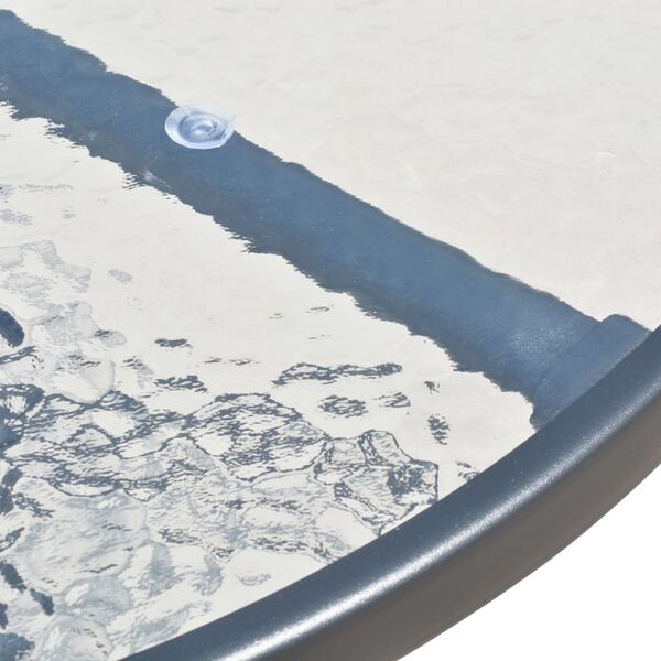 vidaXL Set da Pranzo da Esterno 5 pz in Acciaio Nero