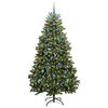 vidaXL Albero di Natale artificiale Verde 210 cm PVC e Metallo