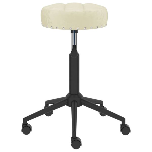 vidaXL Sedie da Pranzo Girevoli 2 pz Crema in Velluto