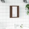 vidaXL Mobile Bagno Specchio LED Rovere Marrone 40x12x45cm Multistrato