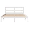 vidaXL Letto senza Materasso Bianco 150x200 cm Legno Massello di Pino