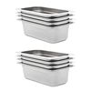 vidaXL Contenitori Gastronorm 8 pz GN 1/3 100 mm in Acciaio Inox