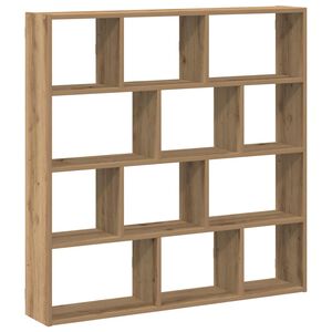 vidaXL Mensola a Muro Cubo 12 Scomparti Truciolato Rovere Artigianale