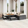 vidaXL Set Divano da Giardino 13 pcs Nero polyrattan