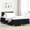 vidaXL Letto a molle con materasso Nero 120 x 190 cm Tessuto