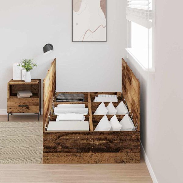 vidaXL Struttura del letto Legno vecchio 90 x 190 cm Legno multistrato