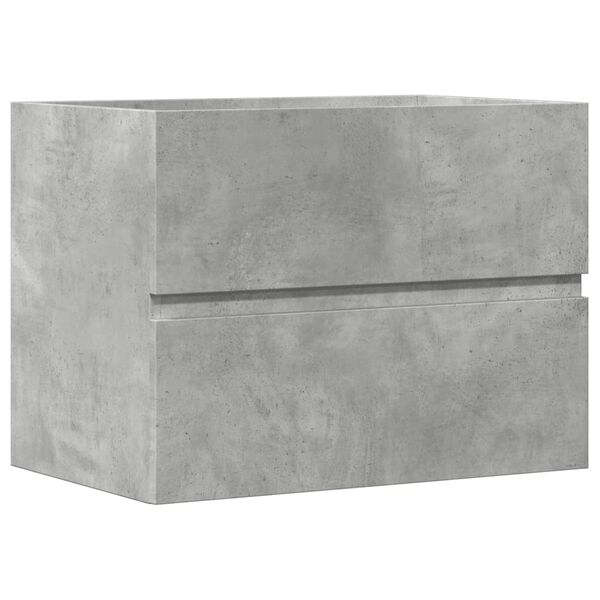 vidaXL Armadietto da Bagno Grigio Cemento 60x38,5x45cm in Truciolato