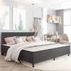 vidaXL Letto a Molle Grigio in Tessuto 200x200 cm