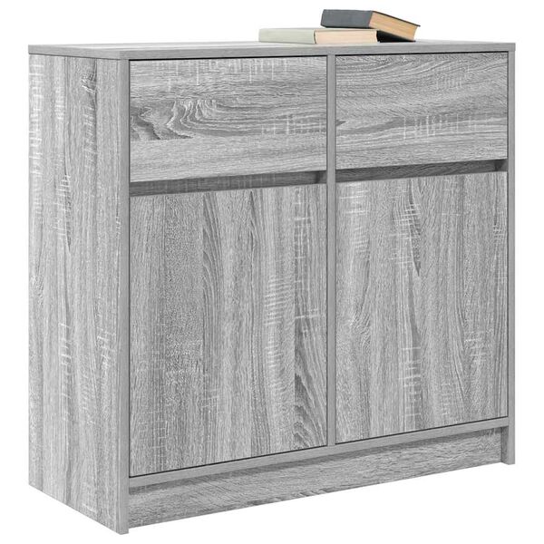 vidaXL Credenza con Cassetto Grigio Sonoma 80x34x76 cm in Truciolato