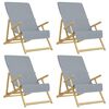 vidaXL Asciugamani da Spiaggia 4 pz Grigi 60x135 cm in Tessuto 400 GSM