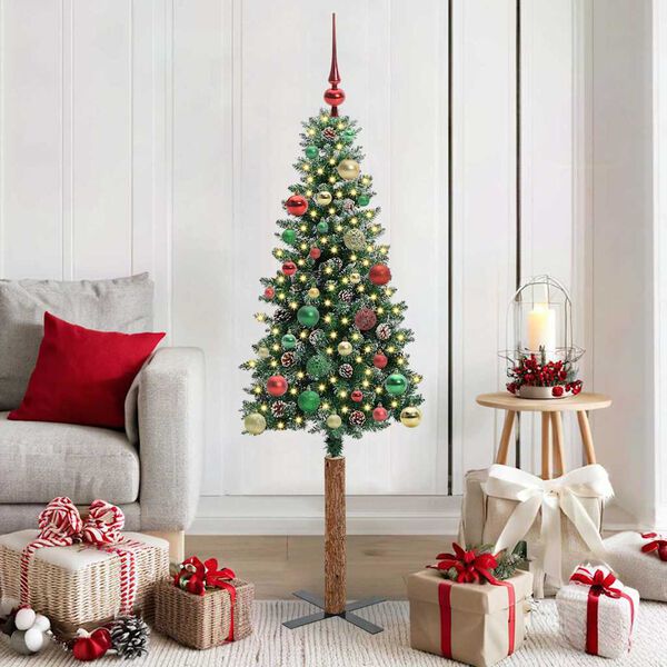 vidaXL Albero di Natale snodato con 150 LED con supporto Verde 150 cm