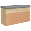 vidaXL Panca Porta Scarpe Rovere Sonoma 82x32x45,5cm Legno Multistrato