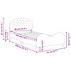 vidaXL Struttura letto bambini con testata Rosa 90 x 200 cm Velluto