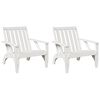 vidaXL Sedie Adirondack da Giardino 2pz Bianche Legno Massello di Pino
