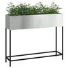 vidaXL Vaso da Giardino Rialzato Argento 100 x 26 x 82 cm