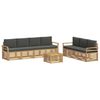 vidaXL Set divani Legno di Acacia Massello