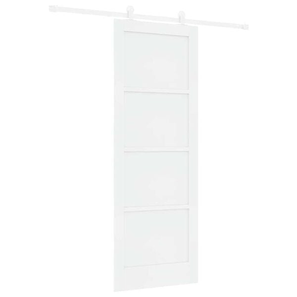 vidaXL Porta scorrevole Bianco 78 x 211 cm Pino massello