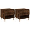vidaXL Comodini 2 pz Rovere Fumo 50x46x50 cm in Legno Multistrato