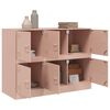 vidaXL Credenza Rosa 99x39x73 cm in Acciaio