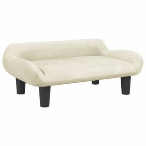 vidaXL Lettino per Cani Crema 70x40x24 cm in Velluto