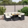 vidaXL Set Divani da Giardino con Cuscini 8 pz Nero in Polyrattan