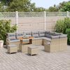 vidaXL Set Divano da Giardino con cuscino 12 pcs Beige e Grigio Chiaro