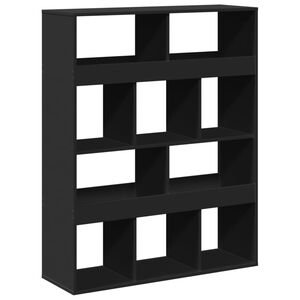 vidaXL Libreria Nera 100x33x125,5 cm in Legno Multistrato