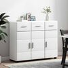vidaXL Credenza FLORIN Bianco 88,5 x 30,5 x 73 cm Legno multistrato