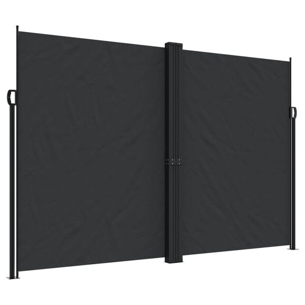 vidaXL Tenda da Sole Laterale Retrattile Nera 220x1000 cm