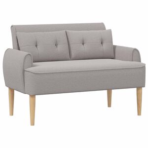 vidaXL Loveseat con bottoni imbottiti Grigio Chiaro 117 x 67 x 77 cm