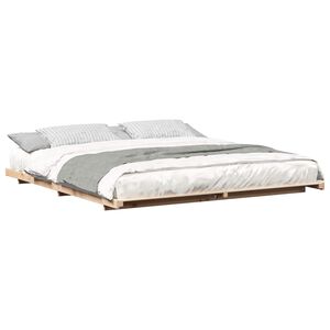 vidaXL Struttura letto a terra Marrone 180 x 220 cm