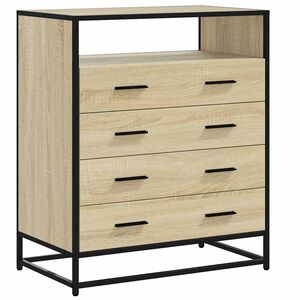 vidaXL Cassettiera Rovere Sonoma 70x41x83,5 cm in Legno Multistrato