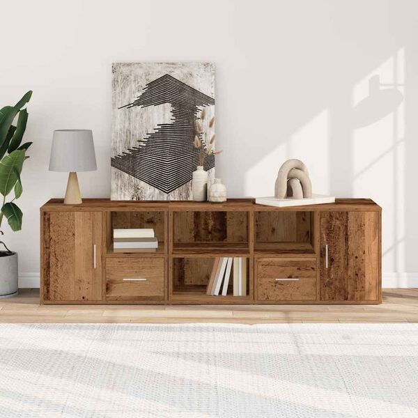 vidaXL Mobile Angolare Legno Antico 160x40x45 cm in Truciolato