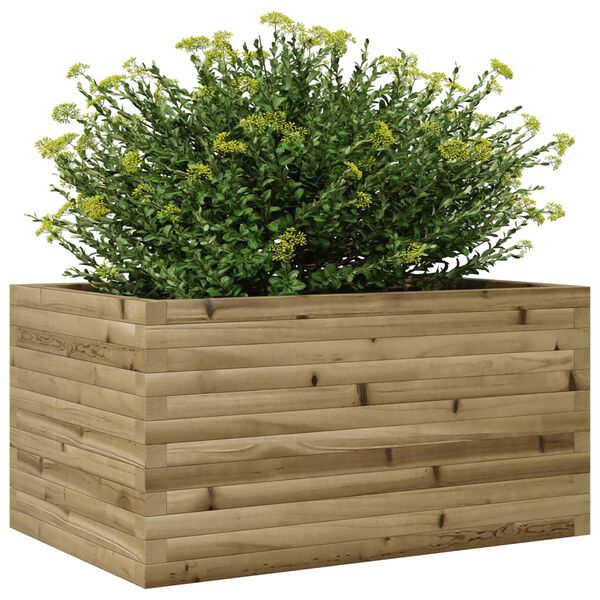 vidaXL Fioriera da Giardino 90x60x46 cm in Legno di Pino Impregnato