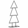 vidaXL Albero di Natale Decorativo in Metallo Nero 60 cm