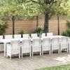 vidaXL Set da pranzo da giardino con cuscini 15 pcs Bianco PP
