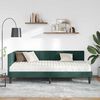 vidaXL Struttura Letto Angolare con Materasso 2 pcs Verde Velluto