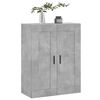 vidaXL Mobile a Parete Grigio Cemento 69,5x34x90 cm Legno Multistrato