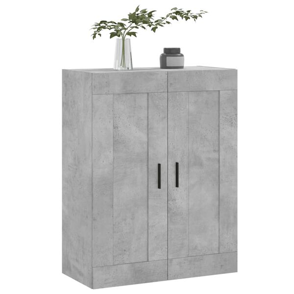 vidaXL Mobile a Parete Grigio Cemento 69,5x34x90 cm Legno Multistrato