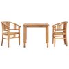 vidaXL Set da Pranzo per Giardino 3 pz in Legno Massello di Teak